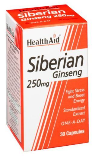 Extrato de raiz de ginseng siberiano 250 mg 30 cápsulas