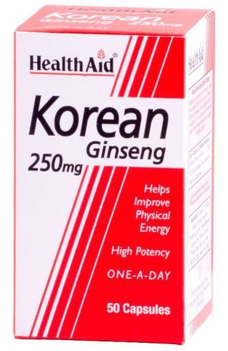 50 cápsulas de raiz de ginseng coreano