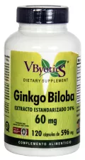 Ginkgo Biloba 60 mg 120 Cápsulas