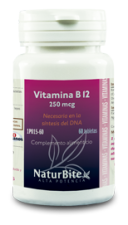 Vitamina B12. 60 comprimidos de 250 mgc