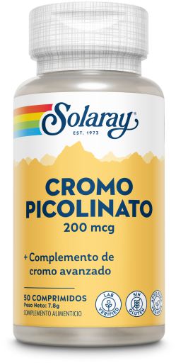 Picolinato de cromo 200 mcg 50 comprimidos