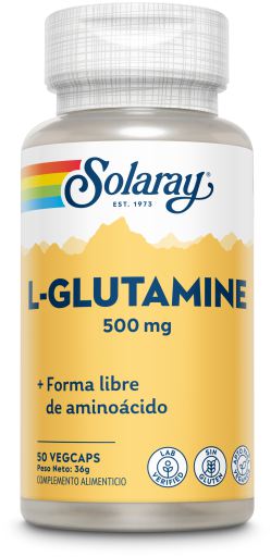 L Glutamina 500 Mg 50 Cápsulas Vegetais