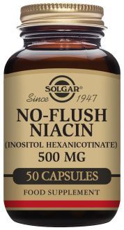 Niacina sem rubor 500 mg 50 cápsulas