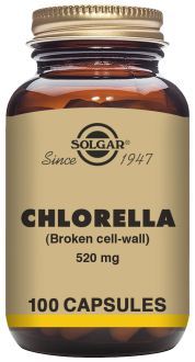 Chlorella 100 cápsulas de parede celular quebrada