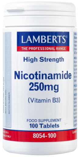 Nicotinamida 250 mg com vitamina B3 100 comprimidos