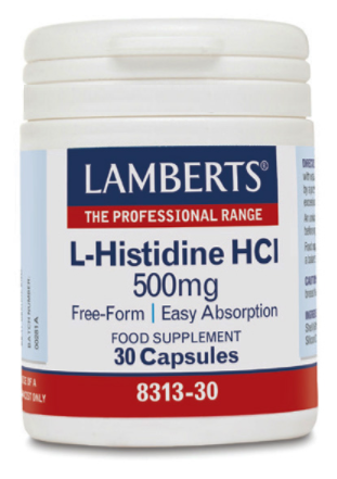 L-Histidina HCl 30 cápsulas de 500 mg