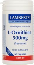 L-Ornitina 500 mg de forma livre e absorção máxima 60 cápsulas