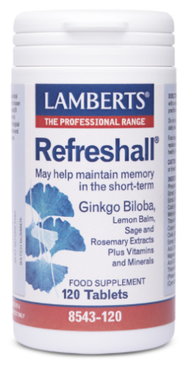 Refreshall ginkgo biloba, erva-cidreira, sálvia e alecrim 120 comprimidos