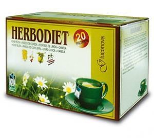 Sachês de infusão de Herbodiet Gluconova 20