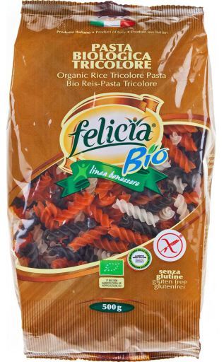 Fusilli-Espiral Tricolor S/Glúten Bio 500 Gr.