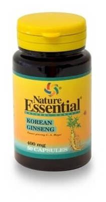 Ginseng coreano 400 miligramas de 50 cápsulas de natureza essencial