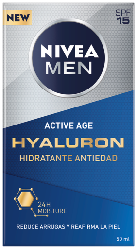 Men Hyaluron Anti-Aging Creme Hidratante FPS 15 50ml