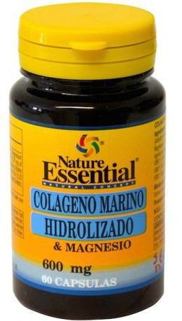 Colágeno marinho hidrolisado com magnésio 600 mg 60 cápsulas