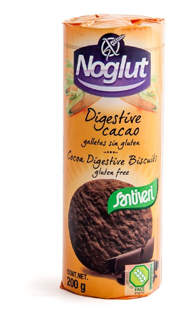 Biscoitos Noglut Digestive Cacau Sem Glúten