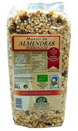 Muesli de Amêndoa Orgânica sem Açúcar 500 gr