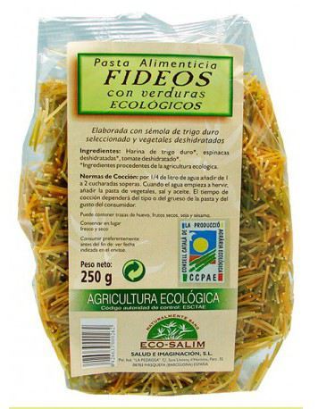 Macarrão Fino Legumes Eco 250 Gr