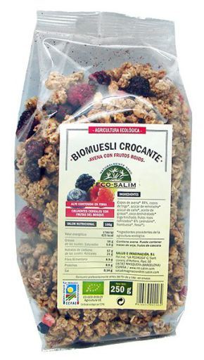 Muesli Crocante Orgânico de Aveia e Frutas Vermelhas 250G