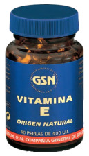 Vitamina E natural 40 pérolas 400 ui