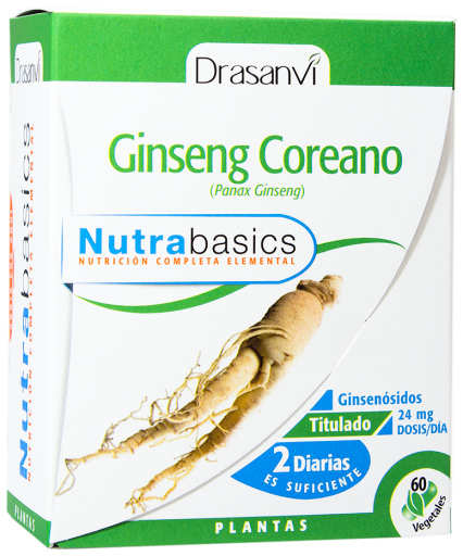 Nutrabasics - 60 cápsulas de ginseng coreano