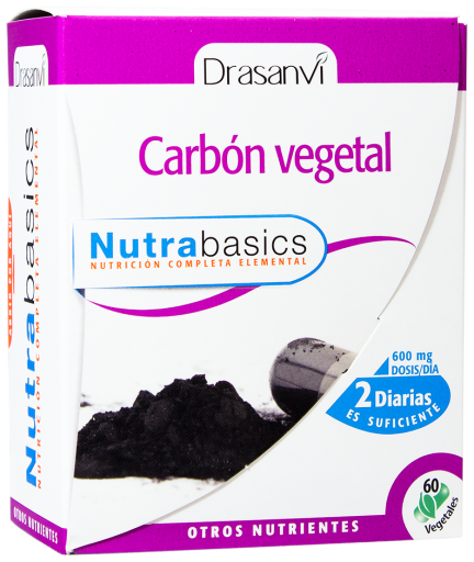 60 cápsulas de carbono vegetal