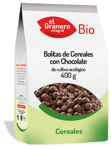 Bolas de cereais com chocolate 400 gramas