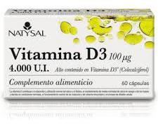 Vitamina D3 4000 UI 60 cápsulas