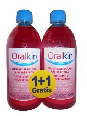 Oralkin Rinse 500 ml Embalagem 2 x 1