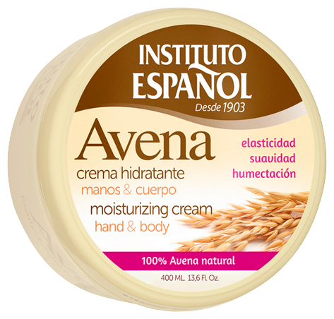 Frasco de creme corporal de aveia 400 ml