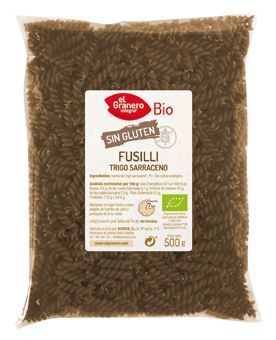 Fusilli de trigo sarraceno sem glúten orgânico 500 gramas