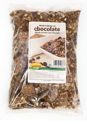 Muesli crocante com chocolate, 750 gr