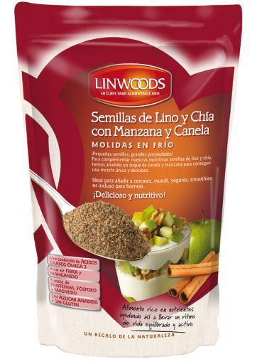 Eco de sementes de linho com chia, maçã e canela em pó, 200 gr