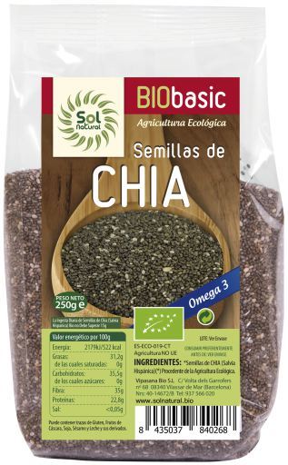 Sementes de Chia Orgânicas 250 gr