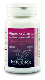 Vitamina C 1000 Mg.con Rosa Mosqueta 20 Mg. 60 Comp.