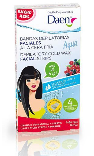 Bandas faciais Aqua Wax Up 12 unidades