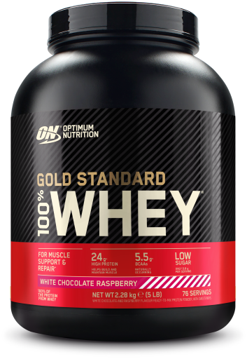 100% Whey Gold White Chocolate Late Framboesa 2,28 kg