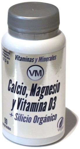 VM Cálcio, Magnésio e Vit. D3 + Organic Silicon 90 Comp