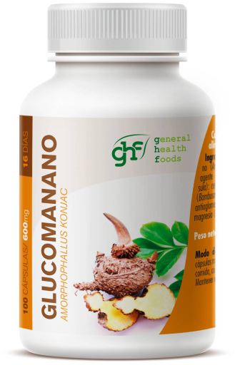 Glucomanano 100 cápsulas de 600 mg