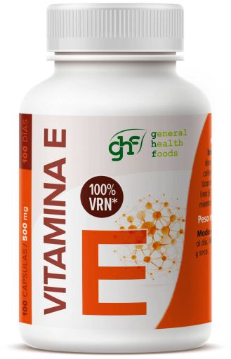 Vitamina E 100 cápsulas de 500 mg