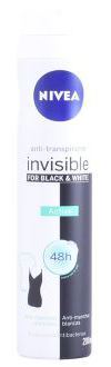 Desodorizante em spray invisível preto e branco ativo 200 ml