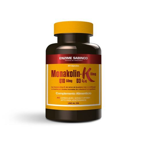 Monakolin K + Q10 + D3 30 cápsulas de origem vegetal