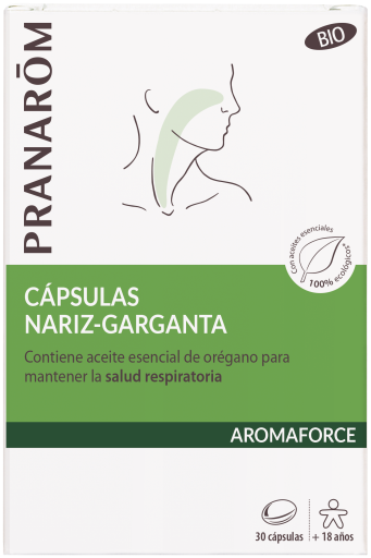 Aromaforce Cápsulas Nariz Garganta Bio 30 Cápsulas