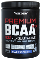 BCAA Premium 8: 1: 1 + Lglutamina Azul Framboesa 500 gr