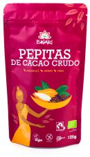 Feijão de cacau orgânico de comércio justo 125 gr