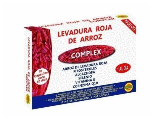 40 cápsulas de arroz com fermento vermelho