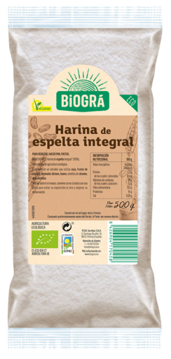 Farinha de espelta de trigo integral 500 gr