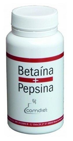 Betaína + Pepsina 550 60 cápsulas