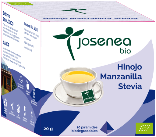 Fennel Camomila Stevia Bio 10 Envelopes em pirâmide