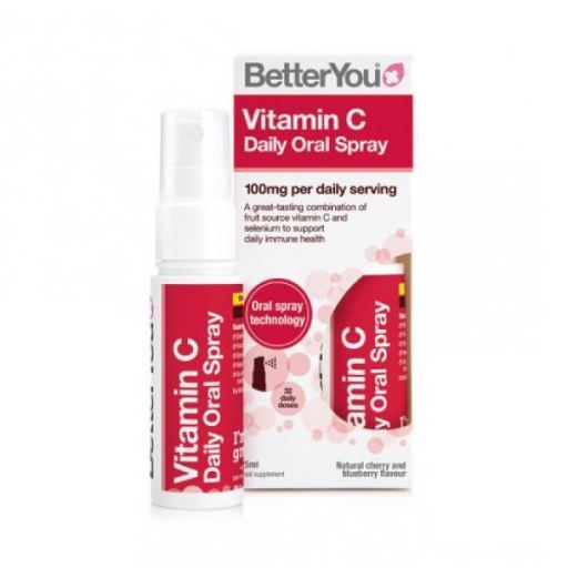 Vitamina C Spray Oral Oral Diario bluberry de cereja natural 25 ml