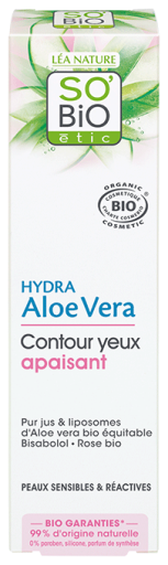 Bisabolol e Aloe Vera Orgânico Calmante Contorno de Olhos 15 ml