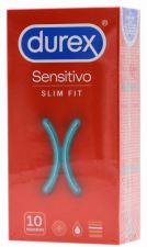 Preservativos sensíveis Slim Fit 10 unidades